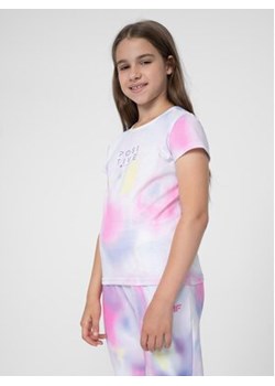 4F T-Shirt 4FJSS23TTSHF382 Kolorowy Regular Fit ze sklepu MODIVO w kategorii Bluzki dziewczęce - zdjęcie 168626689