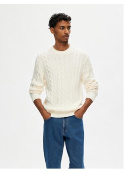 Selected Homme Sweter 16090716 Écru Regular Fit ze sklepu MODIVO w kategorii Swetry męskie - zdjęcie 168626737