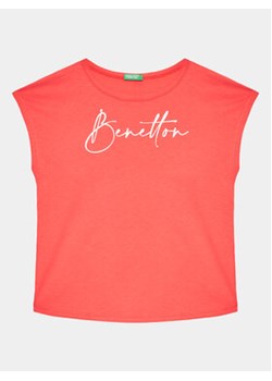 United Colors Of Benetton T-Shirt 3I1XC10C0 Czerwony Regular Fit ze sklepu MODIVO w kategorii Bluzki dziewczęce - zdjęcie 168627317