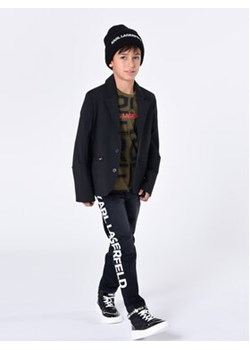 Karl Lagerfeld Kids Jeansy Z24168 S Czarny Tapered Fit ze sklepu MODIVO w kategorii Spodnie chłopięce - zdjęcie 168627909