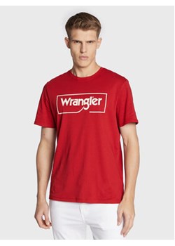 Wrangler T-Shirt Frame Logo W70JD3X47 112320763 Czerwony Regular Fit ze sklepu MODIVO w kategorii T-shirty męskie - zdjęcie 168628678