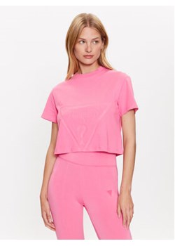 Guess T-Shirt Adele V2YI06 K8HM0 Różowy Boxy Fit ze sklepu MODIVO w kategorii Bluzki damskie - zdjęcie 168628719