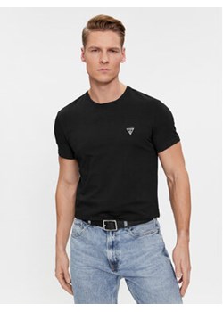 Guess T-Shirt Caleb U97M00 KCD31 Czarny Slim Fit ze sklepu MODIVO w kategorii T-shirty męskie - zdjęcie 168629656