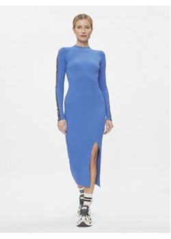 Tommy Jeans Sukienka dzianinowa DW0DW17415 Niebieski Slim Fit ze sklepu MODIVO w kategorii Sukienki - zdjęcie 168630068