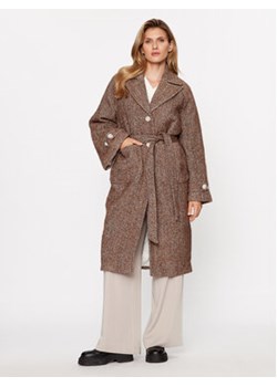 Custommade Płaszcz wełniany Halina 999511879 Brązowy Oversize ze sklepu MODIVO w kategorii Płaszcze damskie - zdjęcie 168630217