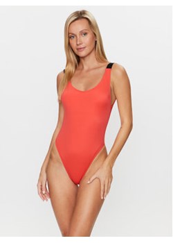 Calvin Klein Swimwear Strój kąpielowy KW0KW01995 Czerwony ze sklepu MODIVO w kategorii Stroje kąpielowe - zdjęcie 168631256