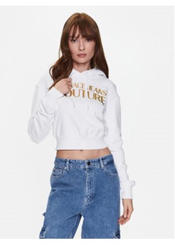 Versace Jeans Couture Bluza 74HAIT01 Biały Regular Fit ze sklepu MODIVO w kategorii Bluzy damskie - zdjęcie 168631976
