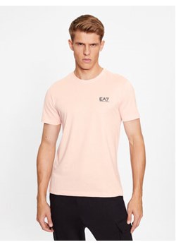 EA7 Emporio Armani T-Shirt 8NPT51 PJM9Z 1418 Różowy Regular Fit ze sklepu MODIVO w kategorii T-shirty męskie - zdjęcie 168632215