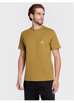 Carhartt WIP T-Shirt Pocket I030434 Brązowy Regular Fit ze sklepu MODIVO w kategorii T-shirty męskie - zdjęcie 168632396
