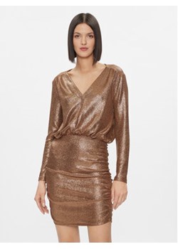 Please Sukienka koktajlowa A1XKBSX000 Złoty Slim Fit ze sklepu MODIVO w kategorii Sukienki - zdjęcie 168632559