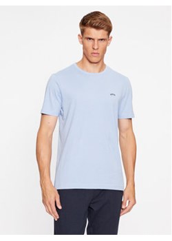 Boss T-Shirt Tee Curved 50469062 Niebieski Regular Fit ze sklepu MODIVO w kategorii T-shirty męskie - zdjęcie 168632995