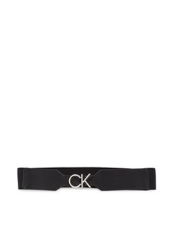 Calvin Klein Pasek Damski Re-Lock Waist Belt 50Mm K60K611104 Czarny ze sklepu MODIVO w kategorii Paski damskie - zdjęcie 168633015