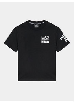 EA7 Emporio Armani T-Shirt 6RBT60 BJ7CZ 1200 Czarny Regular Fit ze sklepu MODIVO w kategorii T-shirty chłopięce - zdjęcie 168633198