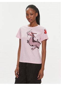Pinko T-Shirt Quentin 100535 A1RN Różowy Regular Fit ze sklepu MODIVO w kategorii Bluzki damskie - zdjęcie 168633216