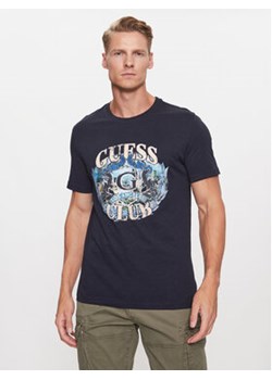 Guess T-Shirt M3BI70 K6XN4 Granatowy Slim Fit ze sklepu MODIVO w kategorii T-shirty męskie - zdjęcie 168633448