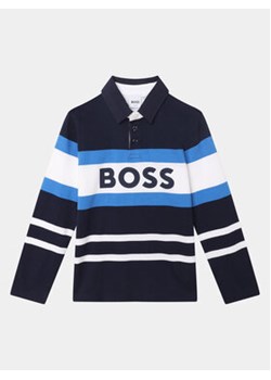 Boss Polo J25O96 S Granatowy Regular Fit ze sklepu MODIVO w kategorii T-shirty chłopięce - zdjęcie 168633547