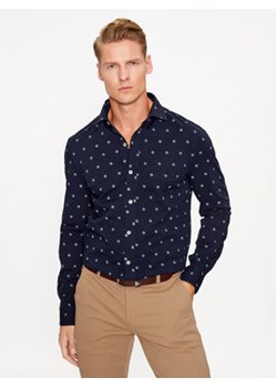 Guess Koszula M3YH35 W8BX1 Granatowy Slim Fit ze sklepu MODIVO w kategorii Koszule męskie - zdjęcie 168633838