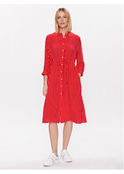 Tommy Hilfiger Sukienka koszulowa WW0WW38294 Czerwony Regular Fit ze sklepu MODIVO w kategorii Sukienki - zdjęcie 168635535