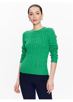 Polo Ralph Lauren Sweter 211891640005 Zielony Slim Fit ze sklepu MODIVO w kategorii Swetry damskie - zdjęcie 168636135
