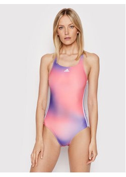 adidas Strój kąpielowy Melbourne Print 3-Stripes HA6006 Różowy ze sklepu MODIVO w kategorii Stroje kąpielowe - zdjęcie 168636298