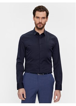 Calvin Klein Koszula K10K110856 Granatowy Slim Fit ze sklepu MODIVO w kategorii Koszule męskie - zdjęcie 168636565