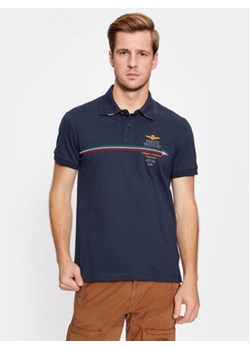 Aeronautica Militare Polo 232PO1698P315 Granatowy Regular Fit ze sklepu MODIVO w kategorii T-shirty męskie - zdjęcie 168636606