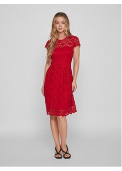 Vila Sukienka codzienna Kalila 14067460 Czerwony Regular Fit ze sklepu MODIVO w kategorii Sukienki - zdjęcie 168636906