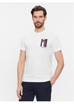 Tommy Hilfiger T-Shirt Emblem MW0MW33687 Biały Slim Fit ze sklepu MODIVO w kategorii T-shirty męskie - zdjęcie 168636925