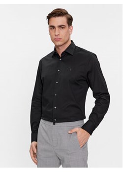 Tommy Hilfiger Koszula Cl Flex Poplin Rf Shirt MW0MW31219 Czarny Regular Fit ze sklepu MODIVO w kategorii Koszule męskie - zdjęcie 168637025