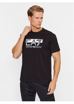 EA7 Emporio Armani T-Shirt 6RPT81 PJM9Z 0200 Czarny Regular Fit ze sklepu MODIVO w kategorii T-shirty męskie - zdjęcie 168638256