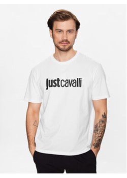 Just Cavalli T-Shirt 74OBHG00 Biały Regular Fit ze sklepu MODIVO w kategorii T-shirty męskie - zdjęcie 168639116
