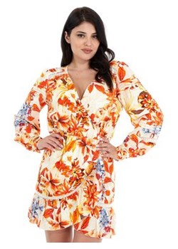 Guess Sukienka letnia Hafa W3GK34 WFCY0 Kolorowy Regular Fit ze sklepu MODIVO w kategorii Sukienki - zdjęcie 168639267