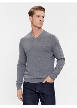 Calvin Klein Sweter K10K110423 Szary Slim Fit ze sklepu MODIVO w kategorii Swetry męskie - zdjęcie 168639805