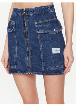 Calvin Klein Jeans Spódnica jeansowa J20J220669 Niebieski Regular Fit ze sklepu MODIVO w kategorii Spódnice - zdjęcie 168639986