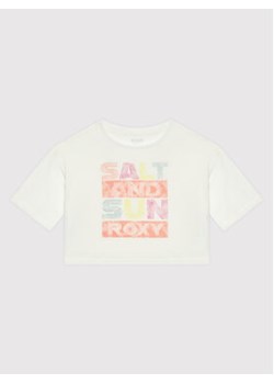 Roxy T-Shirt Call You Mine ERGZT03861 Biały Oversize ze sklepu MODIVO w kategorii Bluzki dziewczęce - zdjęcie 168640128