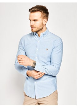 Polo Ralph Lauren Koszula Core Replen 710549084 Niebieski Slim Fit ze sklepu MODIVO w kategorii Koszule męskie - zdjęcie 168640189