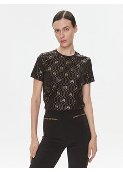 Elisabetta Franchi T-Shirt MA-019-37E2-V170 Czarny Regular Fit ze sklepu MODIVO w kategorii Bluzki damskie - zdjęcie 168640218