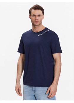 United Colors Of Benetton T-Shirt 3BVX4M011 Granatowy Regular Fit ze sklepu MODIVO w kategorii T-shirty męskie - zdjęcie 168640379