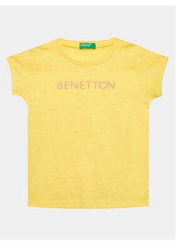United Colors Of Benetton T-Shirt 3I1XG1096 Żółty Regular Fit ze sklepu MODIVO w kategorii Koszulki niemowlęce - zdjęcie 168640528