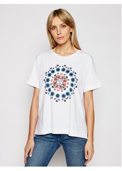 Desigual T-Shirt Galactic Now 21SOTK26 Biały Oversize ze sklepu MODIVO w kategorii Bluzki damskie - zdjęcie 168640557