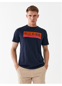 Guess T-Shirt M3YI90 K9RM1 Niebieski Slim Fit ze sklepu MODIVO w kategorii T-shirty męskie - zdjęcie 168640959