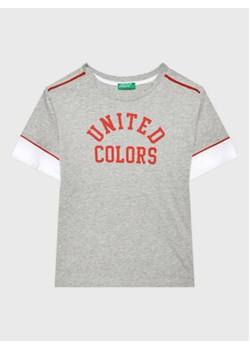 United Colors Of Benetton T-Shirt 3096C10A9 Szary Regular Fit ze sklepu MODIVO w kategorii T-shirty chłopięce - zdjęcie 168641036