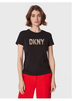 DKNY T-Shirt P2MH7OMQ Czarny Regular Fit ze sklepu MODIVO w kategorii Bluzki damskie - zdjęcie 168641539