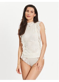 Emporio Armani Underwear Koszulka piżamowa 164669 3R215 92810 Écru Regular Fit ze sklepu MODIVO w kategorii Piżamy damskie - zdjęcie 168642187