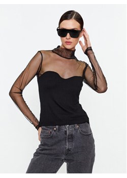 Sisley Bluzka 3MAPL200K Czarny Slim Fit ze sklepu MODIVO w kategorii Bluzki damskie - zdjęcie 168642445