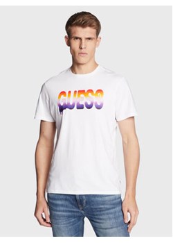 Guess T-Shirt M3RI52 KBDK0 Biały Slim Fit ze sklepu MODIVO w kategorii T-shirty męskie - zdjęcie 168642475