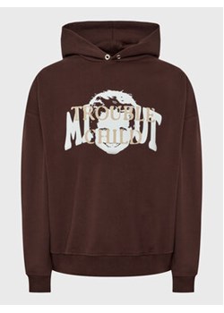 Mindout Bluza Unisex Trouble Child Brązowy Oversize ze sklepu MODIVO w kategorii Bluzy męskie - zdjęcie 168642627