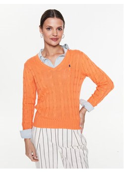 Polo Ralph Lauren Sweter 211891641008 Pomarańczowy Slim Fit ze sklepu MODIVO w kategorii Swetry damskie - zdjęcie 168642918