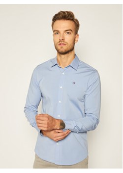 Tommy Jeans Koszula DM0DM04405 Niebieski Slim Fit ze sklepu MODIVO w kategorii Koszule męskie - zdjęcie 168642977