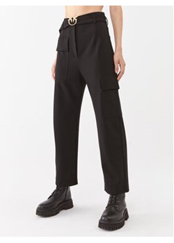 Pinko Spodnie materiałowe 101859 A184 Czarny Straight Fit ze sklepu MODIVO w kategorii Spodnie damskie - zdjęcie 168642987